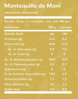 MANTEQUILLA DE MANI PIWEN 485G - Imagen 2