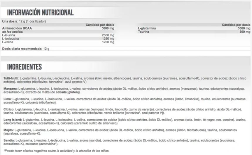 BCAA+GLUTAMINA XPRESS SCITEC NUTRITION 600GR - Imagen 2