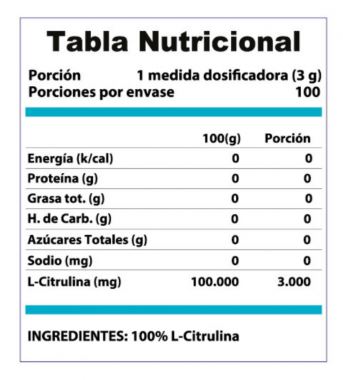L-CITRULINA WINKLER 300G - Imagen 2
