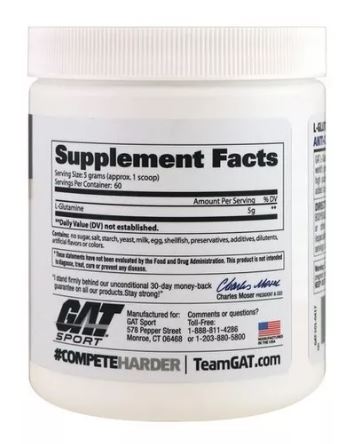 L-GLUTAMINA GAT 300G - Imagen 2