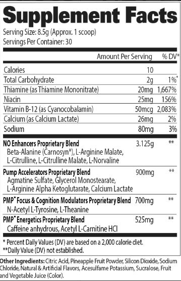 PRE ENTRENO PMP GAT 255gr - Imagen 2